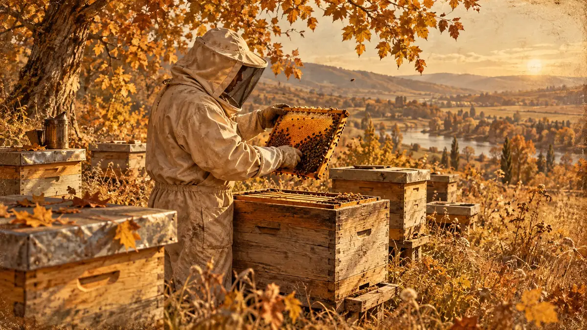 Проверка кормовых запасов пчелиной семьи перед зимовкой